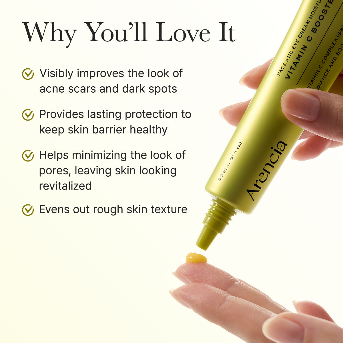 Arencia Vitamin C Booster Shot – Radiance Boosting Face Moisturizer - 30ml